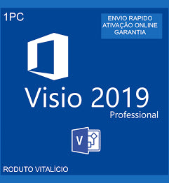 Visio 2019 Professional - Chave vinculável à conta Microsoft