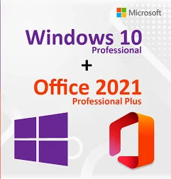 Windows 10 Pro + Office 2021 Professional Plus Licença Original Vitalícia