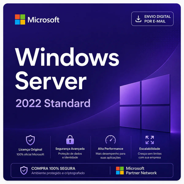 Windows Server 2022 Standard Licença Genuína Vitalícia